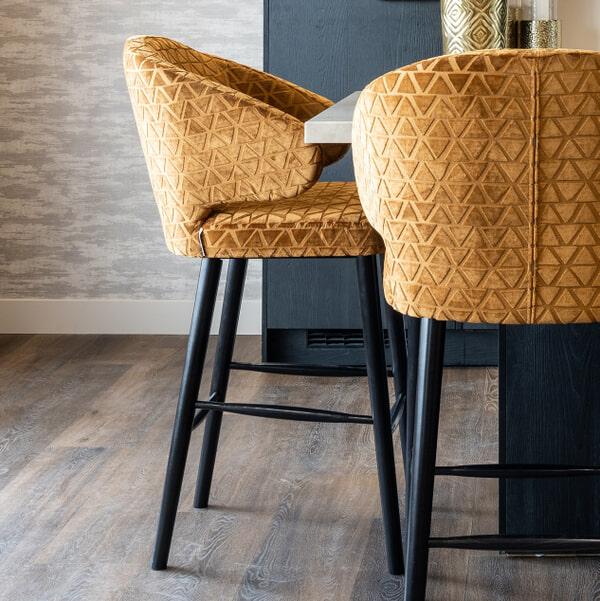 sohome Barstoel Indigo Triangle kleur Goud (zithoogte 68cm)