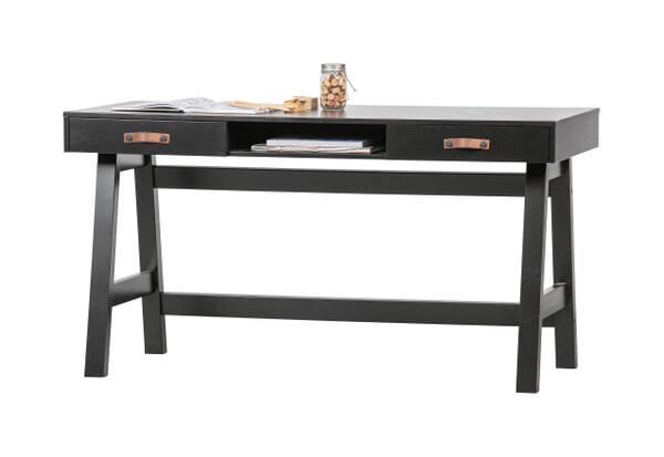 sohome Bureau Dian Met 2 lades 140 x 62cm kleur Zwart