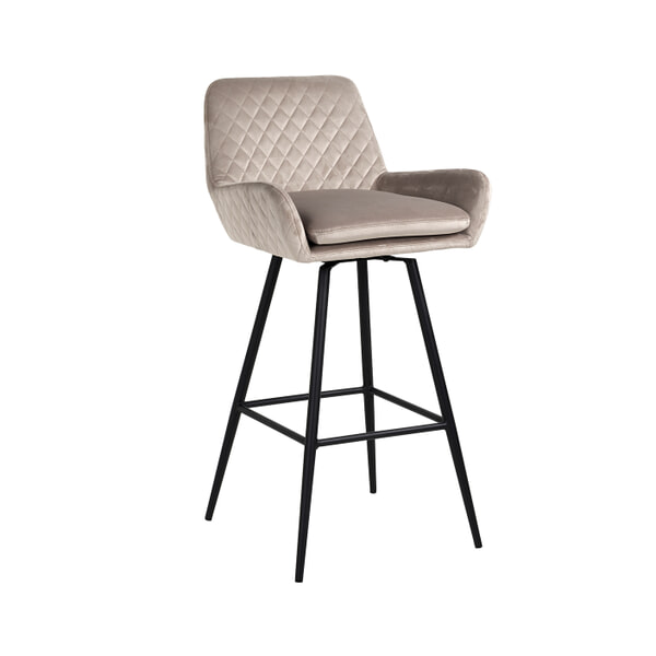 sohome Draaibare Barstoel Linsey Velvet (zithoogte 75cm)