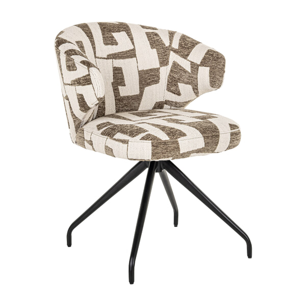 sohome Draaibare Eetkamerstoel Milly Graffic kleur Moss