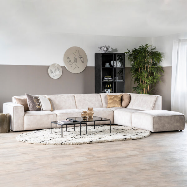 sohome Hoekbank Amarillo Rechts Velvet kleur Adore Naturel