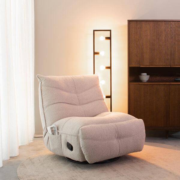 sohome Relaxfauteuil Take It Easy Bouclé kleur Naturel