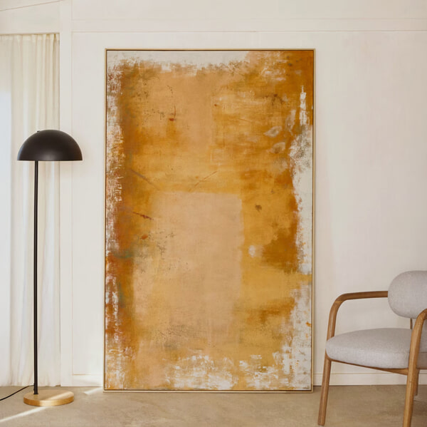 sohome Schilderij Selnar XXL 120 x 200cm kleur Mosterdgeel