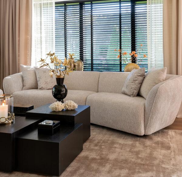 sohome Bank Armand Chenille kleur Crème