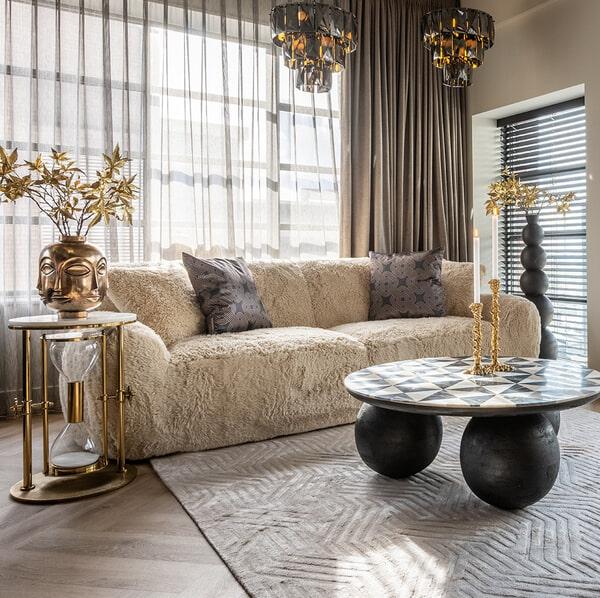 sohome Bank Comfy Fluffy 241cm kleur Zand