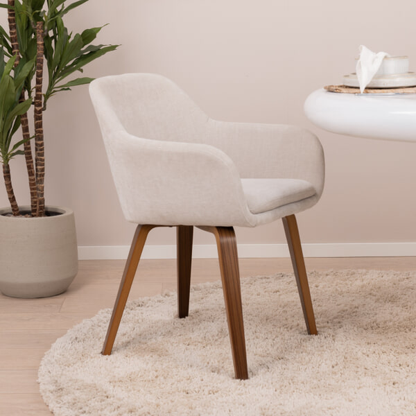 sohome Eetkamerstoel Base Velvet kleur Zand