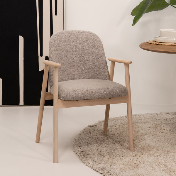 sohome Eetkamerstoel Kenson Bouclé kleur Beige