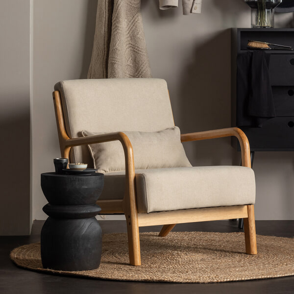 sohome Fauteuil Mark Stof kleur Naturel
