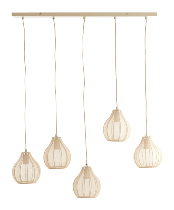 sohome Hanglamp Elati 5-lamps kleur Zand