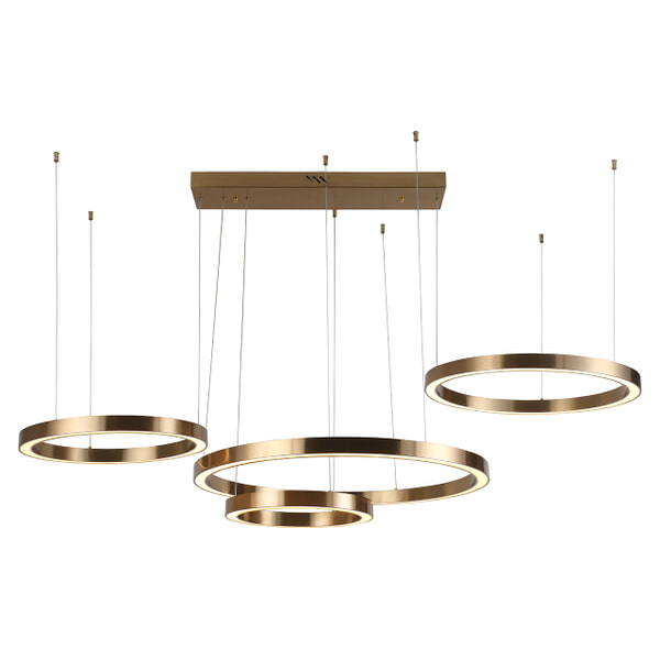 sohome Hanglamp Lilou 4-lamps kleur Brushed Gold