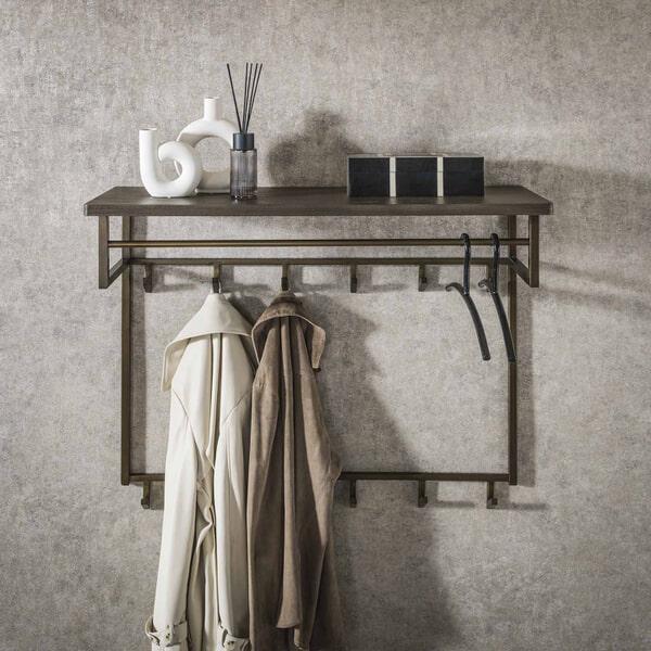 sohome Kapstok Dishon Antiek Brass Met 12 haken
