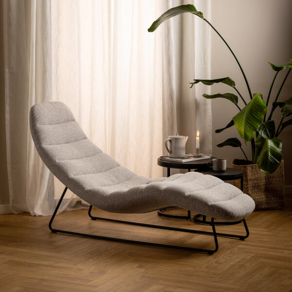 sohome Lounge Fauteuil Tiago Bouclé kleur Beige