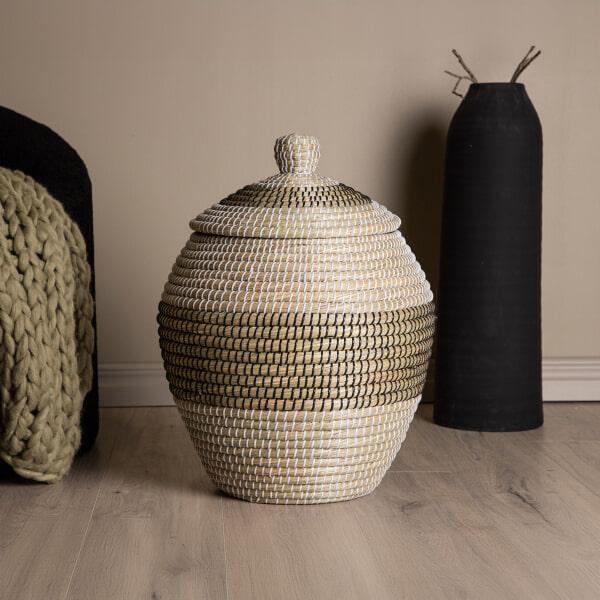 sohome Mand Lashann Met deksel Zeegras