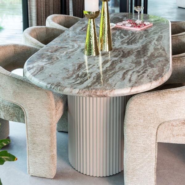 sohome Ovale Eettafel Coronel Marmer 240 x 100cm