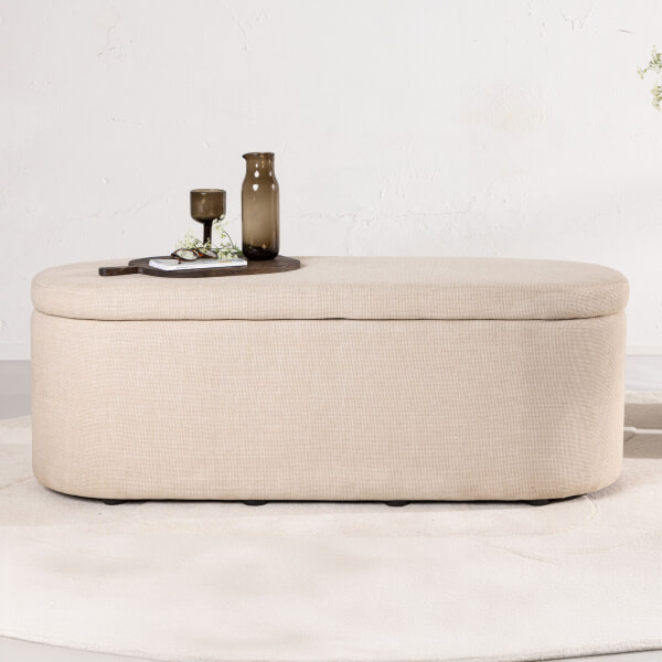 sohome Poef Signilda 130cm kleur Off White