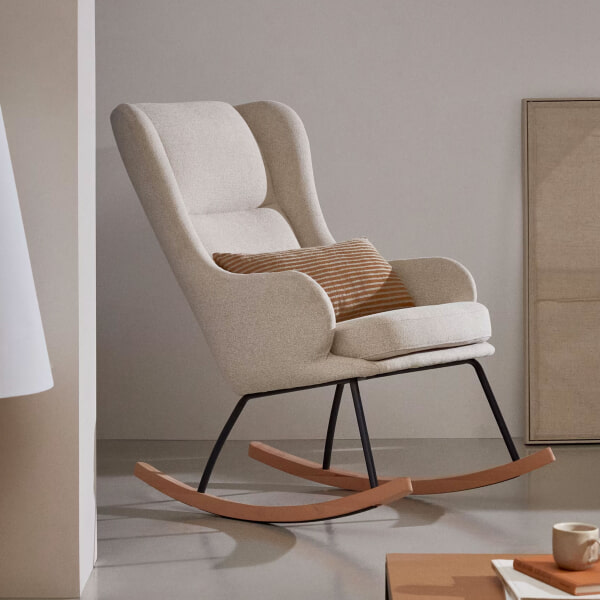 sohome Schommelstoel Maustin Chenille kleur Beige