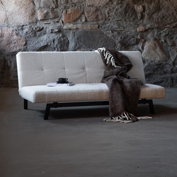 sohome Slaapbank Rhesa Teddy kleur Wit