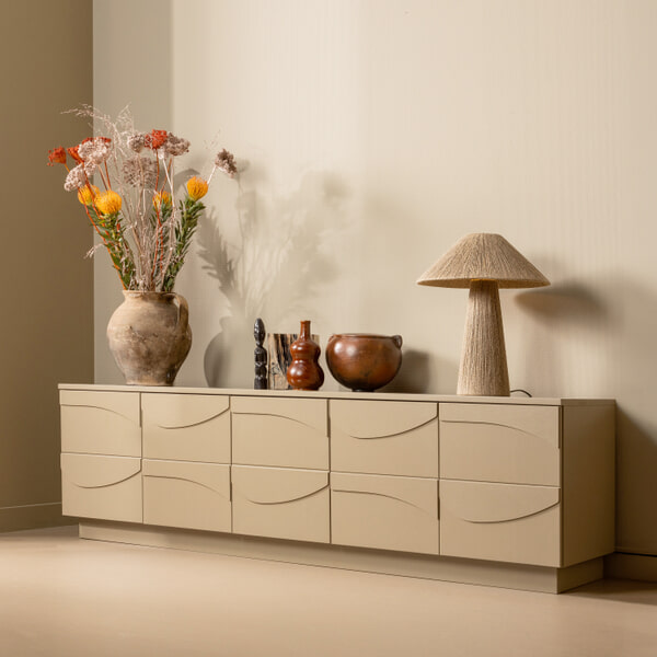 sohome TV-meubel Teo Grenenhout 180cm kleur Mud