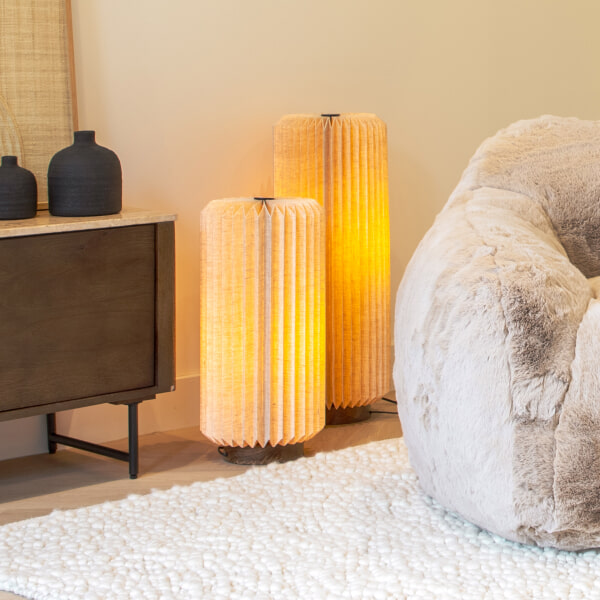 sohome Vloerlamp Zuki Set van 2 stuks Linnen