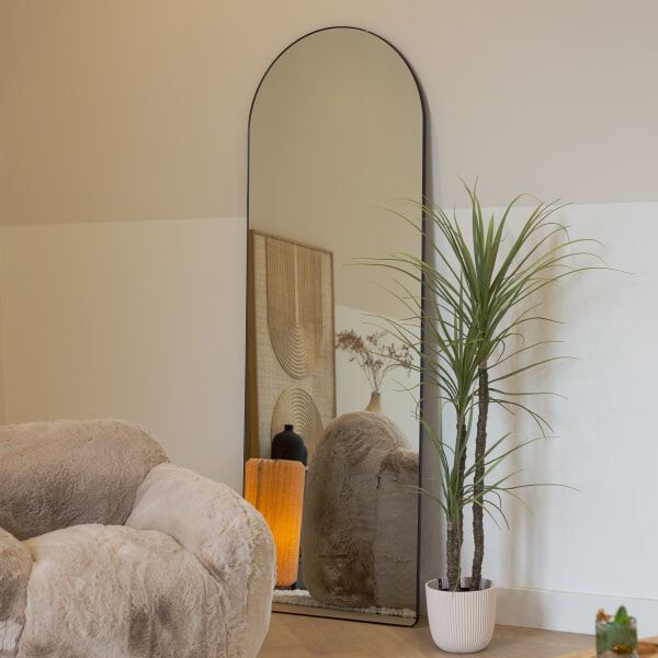 sohome Spiegel Cheryll 193 x 66cm gebogen kleur zwart