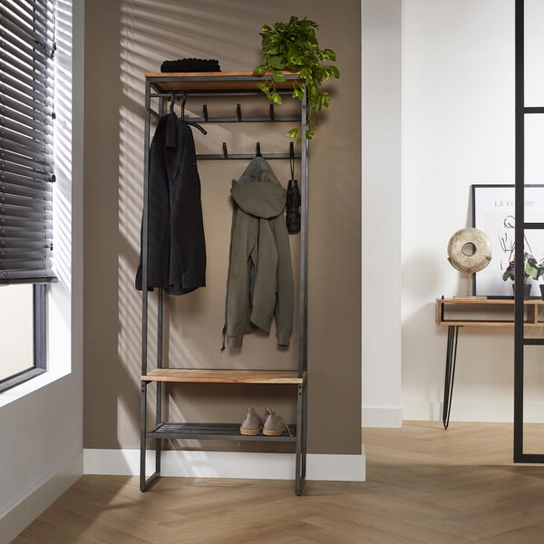 sohome Staande Kapstok Kelsie 182 x 70cm acaciahout