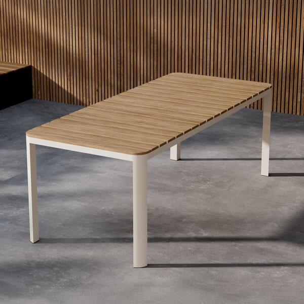 sohome Tuintafel Anndria 210 x 90cm Aintwood kleur Beige/Houtlook