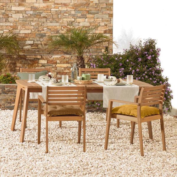 sohome Uitschuifbare Tuintafel Hanzel 183-240 x 100cm kleur Naturel