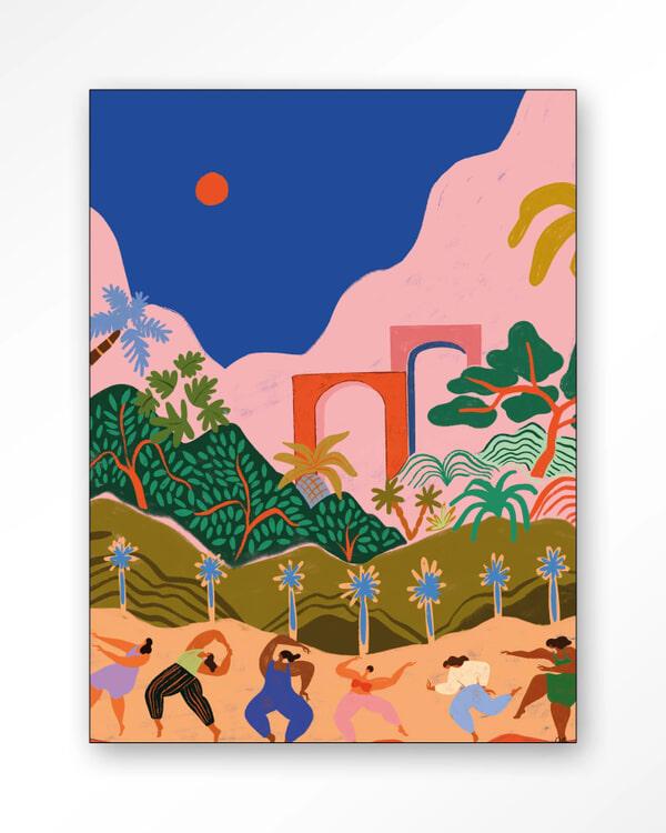 sohome Wandkleed Dancing In Paradise in maat en frame naar keuze