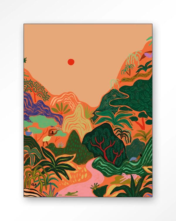 sohome Wandkleed Hidden Paradise in maat en frame naar keuze