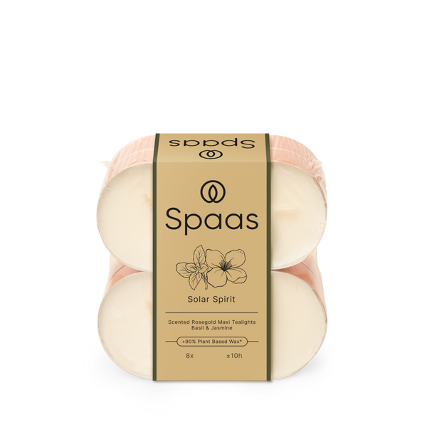 spaas Maxi Geurtheelichten roségoud 10u x8 - Solar Spirit