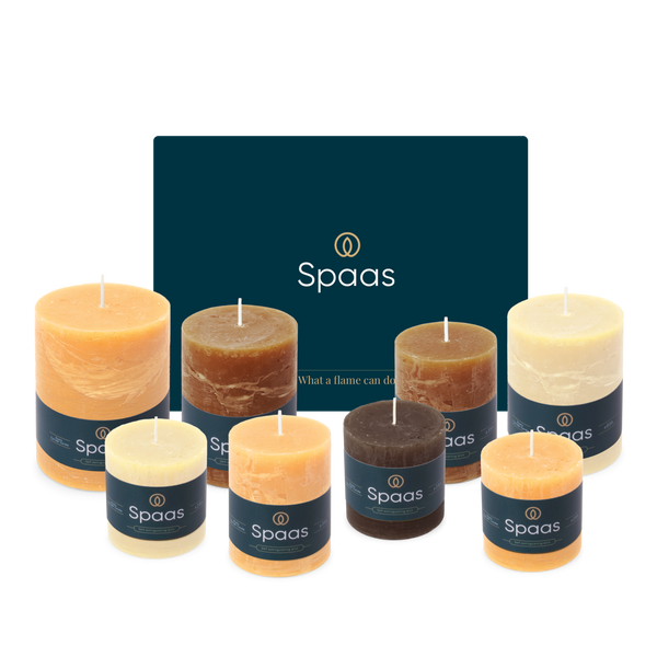 spaas Spaas Essential Cadeaupakket Rustieke Kaarsen - Natural Harmony