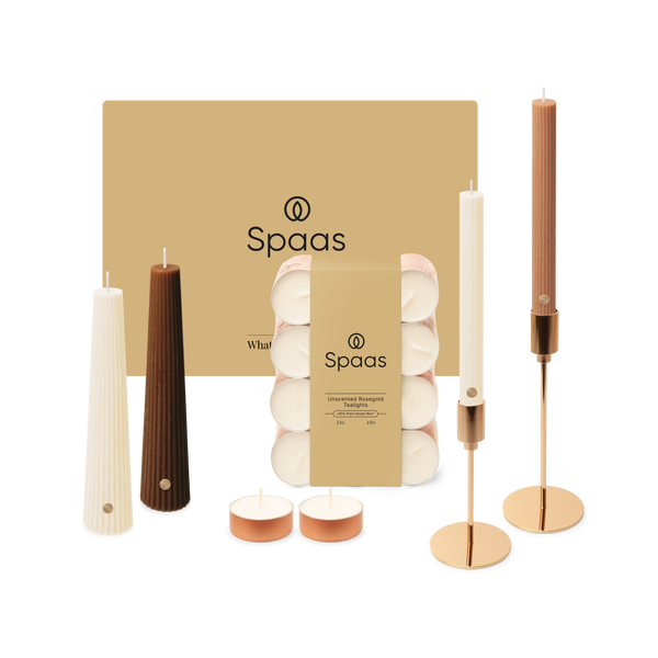 spaas Spaas Iconic Cadeaupakket Geurloze Kaarsen - Nature's Harmony
