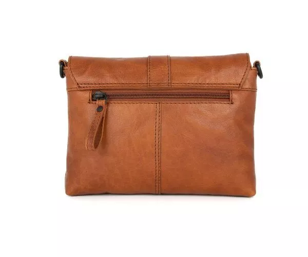 Spikes & Sparrow Spikes & Sparrow Leren Clutch – Minnie – Brandy Cognac