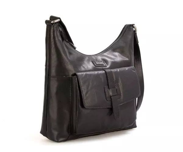 Spikes & Sparrow Spikes & Sparrow Leren Crossbodytas – Alabama – Zwart