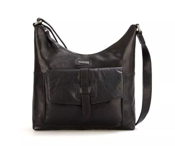 spikes & sparrow Spikes & Sparrow Leren Crossbodytas – Alabama – Zwart