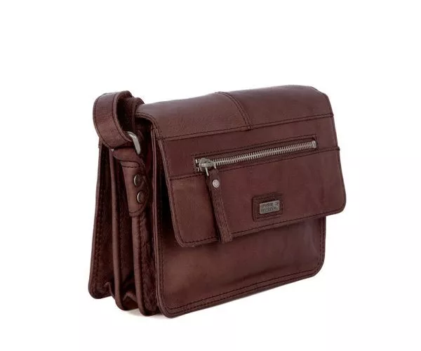 spikes & sparrow Spikes & Sparrow Leren Crossbodytas – Alaska – Donkerbruin