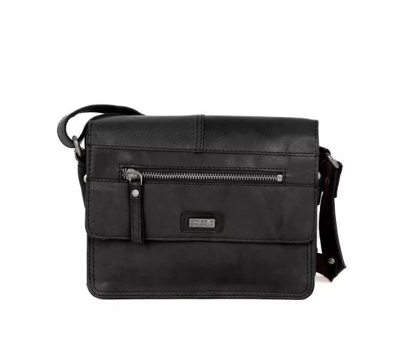 Spikes & Sparrow Spikes & Sparrow Leren Crossbodytas – Alaska – Zwart