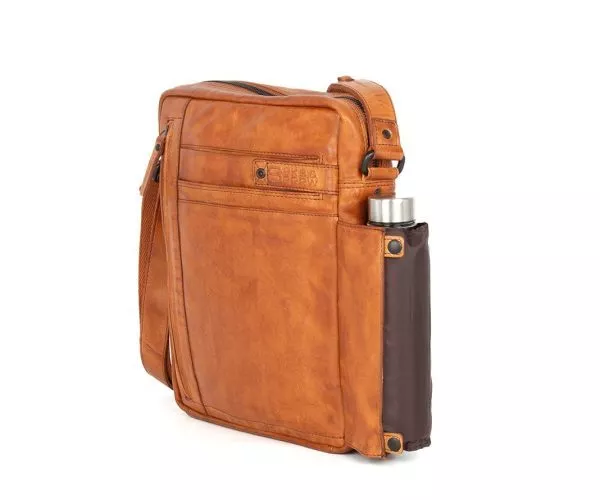 spikes & sparrow Spikes & Sparrow Leren Crossbodytas – Amanuel – Brandy Cognac