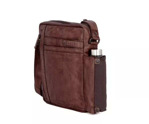 spikes & sparrow Spikes & Sparrow Leren Crossbodytas – Amanuel – Donkerbruin