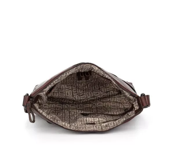 Spikes & Sparrow Spikes & Sparrow Leren Crossbodytas – Amelia – Donkerbruin