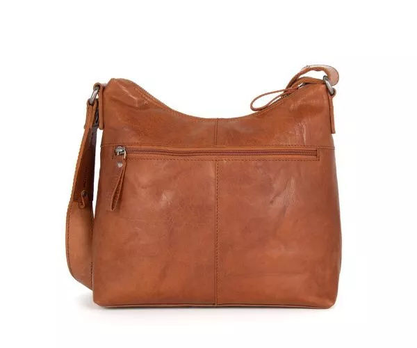 Spikes & Sparrow Spikes & Sparrow Leren Crossbodytas – Arizona – Brandy Cognac