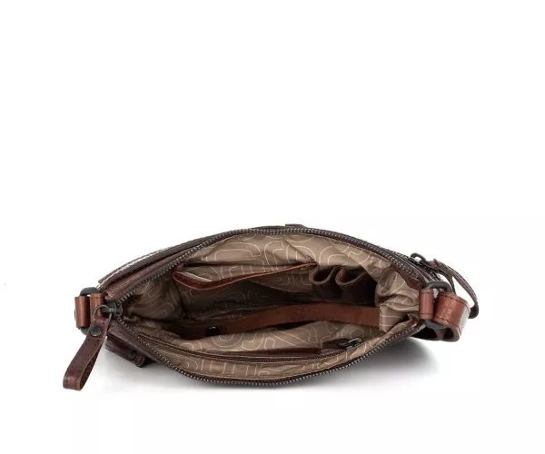 Spikes & Sparrow Spikes & Sparrow Leren Crossbodytas – Camreen – Donkerbruin