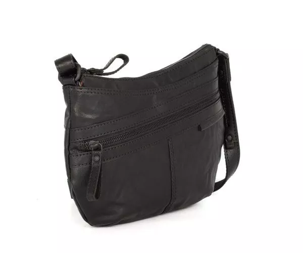 Spikes & Sparrow Spikes & Sparrow Leren Crossbodytas – Camreen – Zwart