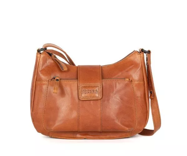 spikes & sparrow Spikes & Sparrow Leren Crossbodytas – Carlia – Brandy Cognac