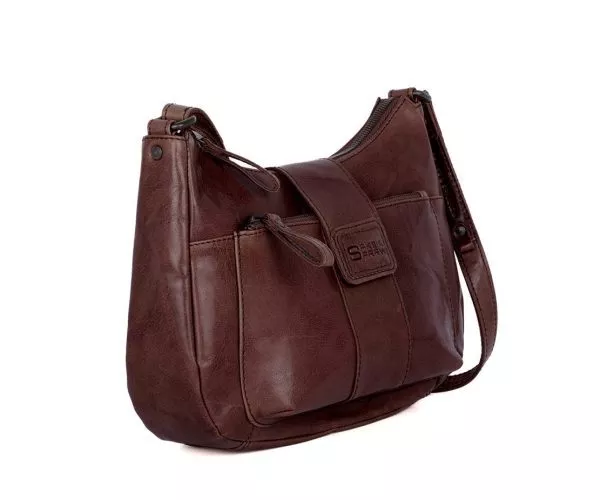 Spikes & Sparrow Spikes & Sparrow Leren Crossbodytas – Carlia – Donkerbruin