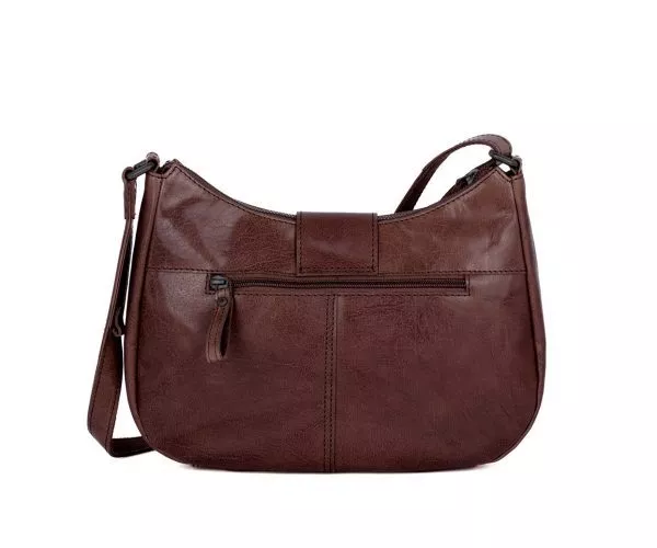 Spikes & Sparrow Spikes & Sparrow Leren Crossbodytas – Carlia – Donkerbruin