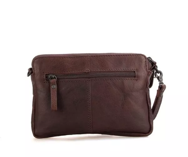 Spikes & Sparrow Spikes & Sparrow Leren Crossbodytas / Clutch – Idaho – Donkerbruin
