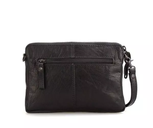 Spikes & Sparrow Spikes & Sparrow Leren Crossbodytas / Clutch – Idaho – Zwart