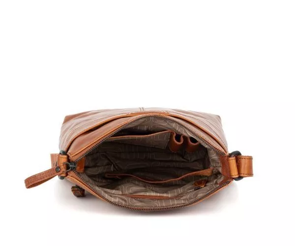 Spikes & Sparrow Spikes & Sparrow Leren Crossbodytas – Deborah – Donkerbruin