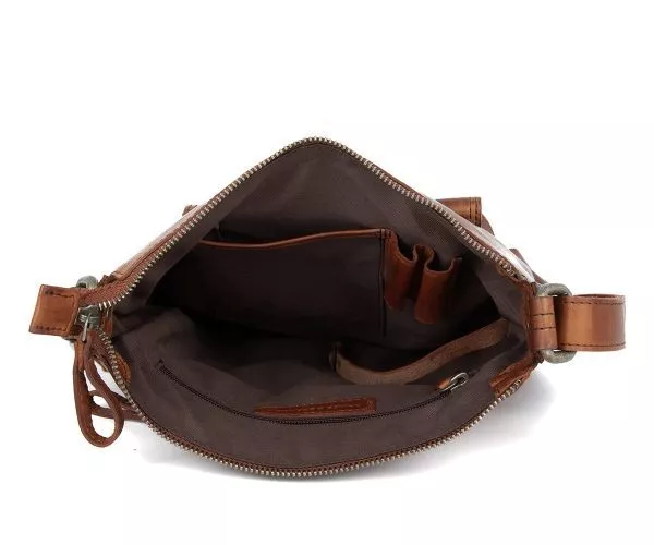Spikes & Sparrow Spikes & Sparrow Leren Crossbodytas – Doris – Brandy Cognac